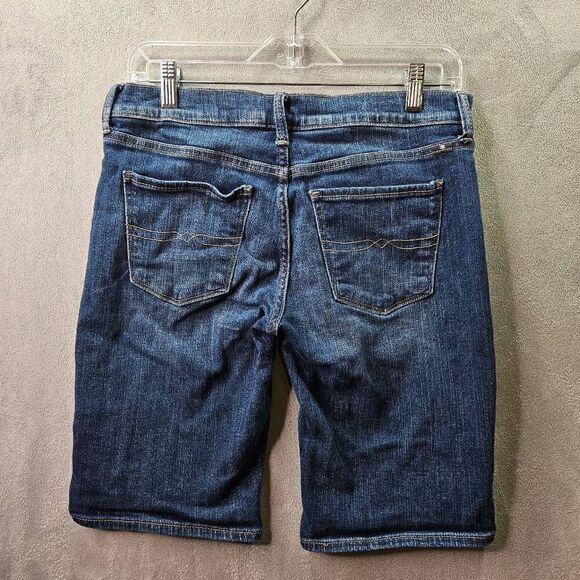 Lucky Brand Shorts Womens 4/27 Blue Bermuda Solid Flat Front Denim - Picture 7 of 10